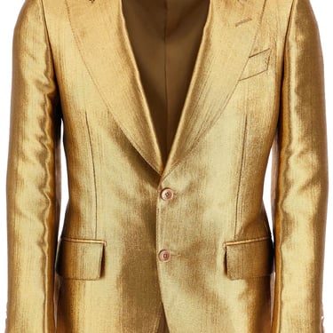 Tom Ford Elegant Single-Breasted Bronze Jacket Made In Italy Men