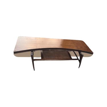 Gordon's Fine Furniture Mid-Century Modern NORSE INSPIRED Cane and Wood Coffee Table Johnson City 1959