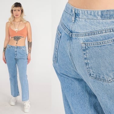 Liz Claiborne Jeans 90s Bootcut Jeans Mid Rise Waist Jeans Denim Pants Blue Bootcut Jeans 1990s Vintage Medium Large 12 P Petite 