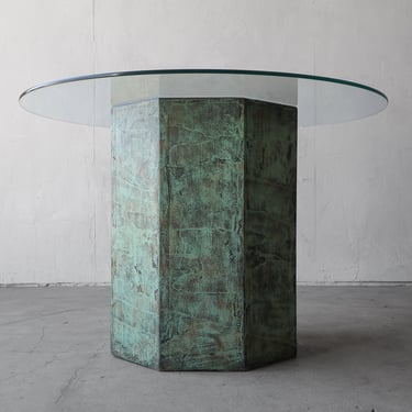 Post Modern Octagon Plaster Dining Table Pedestal 