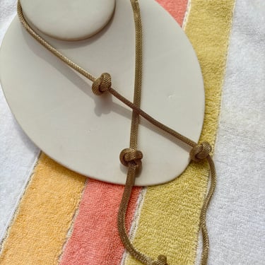 Gold Mesh Knot Necklace