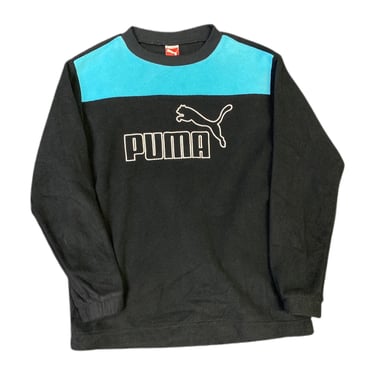 (S) Vintage Black/Blue Puma Crewneck 022522 JF