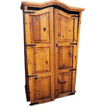 Arch Top Natural Pine Armoire/Wardrobe/Cabinet  MB196-2