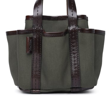 Max Mara Donna 'Giardiniera' Mini Bag In Green Cotton