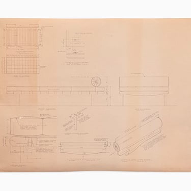 Mies van der Rohe Design Drawing, Couch 
