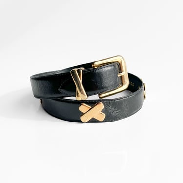 Black and Gold Cross Belt, sz M/L