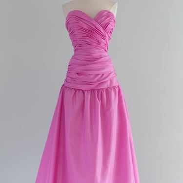 Vintage 1980's Diamonds Are A Girls Best Friend Glamour Gown From Lillie Rubin / Medium