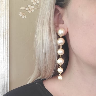 Carolee Dangling Pearl Earrings