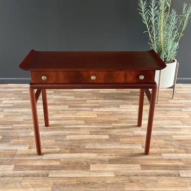 Mid-Century Modern Asian-Style Walnut Console Table with Drawers, c.1960’s 