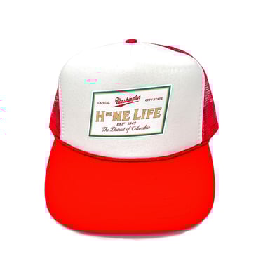 H ST NE Life Mesh & Foam Snapback (Red/White)