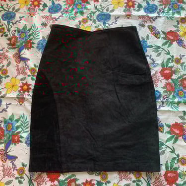 Black Suede Skirt 