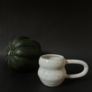 handmade stoneware contour mug 