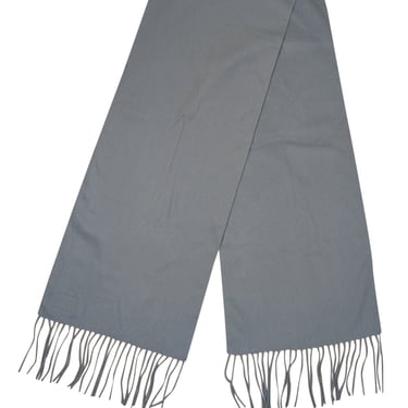 Coach - Baby Blue Cashmere Scarf w/ Fringe Trim