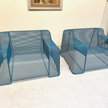 Pair of Ivy Lounge Chairs by Paola Navone for Emu - Indoor / Outdoor Patio Oversized Seating 