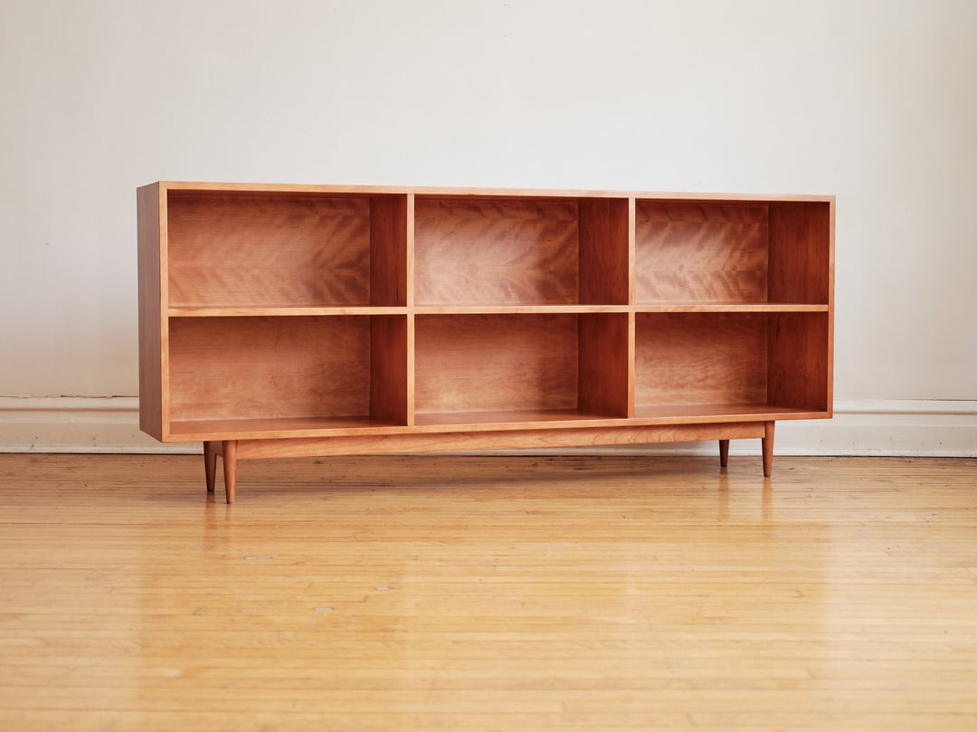 6ft Handmade Mid Century Modern Inspired Bookshelf Spaced