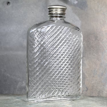 Antique Universal Hip Flask | 1927 Glass Hip Flask | Art Deco Flask | Bixley Shop 