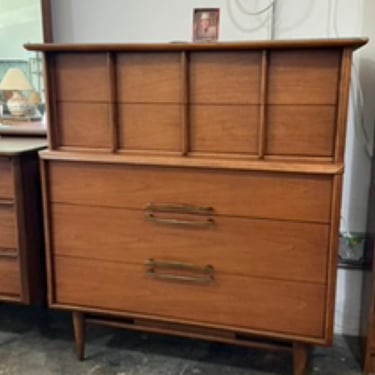Kent Coffey Walnut Tallboy Dresser