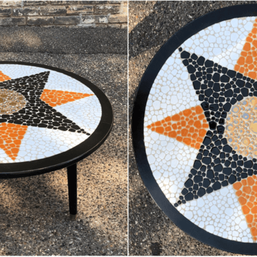 Tile Mosaic Sunburst Coffee Table 