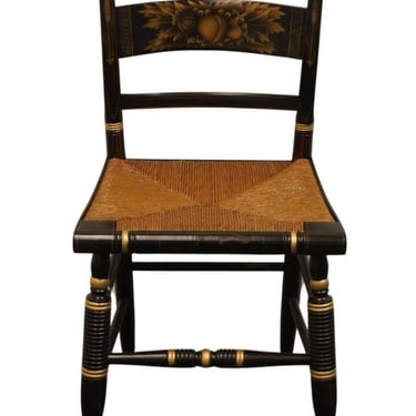 Vintage Hitchcock Style Black and Gold Rush Seat | Deco2Modern