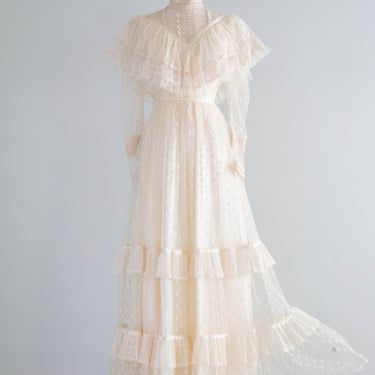 Romantic Vintage Gunne Sax Renaissance Bridal Collection Wedding Dress / XS
