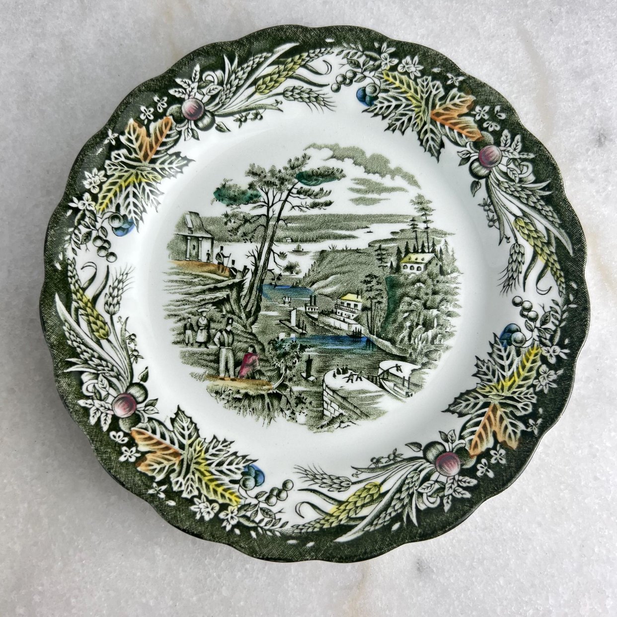 Vintage Ridgway Heritage Side Plates, Rideau Canal Baytown, | Winnie ...