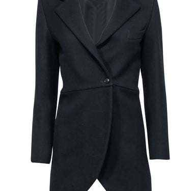 Paul & Joe - Black Wool Tailcoat Style Jacket w/ Velvet Collar Sz 8