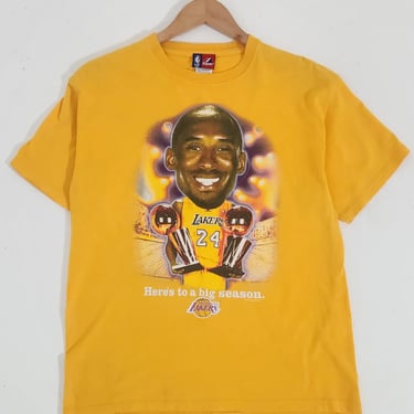 Vintage 2000s Kobe Bryant Los Angeles Lakers Big Head T-Shirt Sz. M