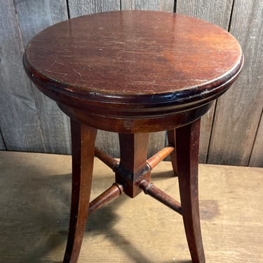 Vintage Wooden Stool 14.25” x 17.5”