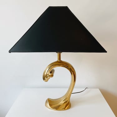 Brass Wave Table Lamp