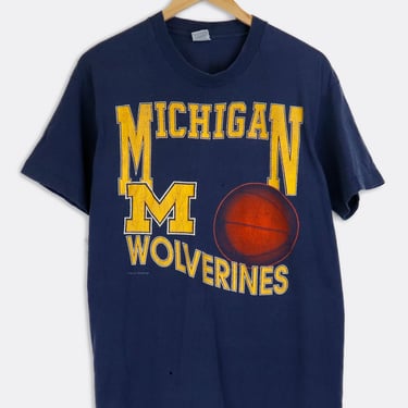 Vintage Michigan Wolverines Basketball T Shirt Sz L