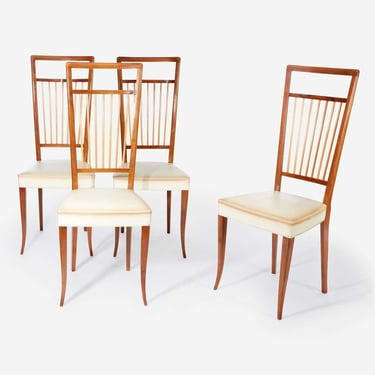 Set of 4 Italian Mid Century dining chairs            c. 1955 