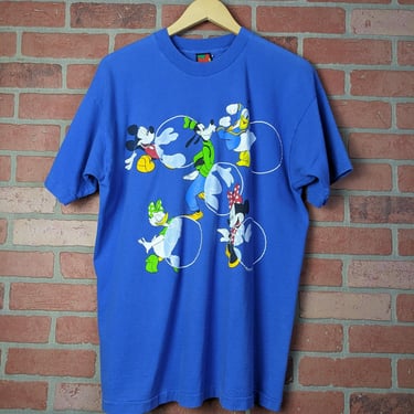 Vintage 90s Disney Cartoon Characters Dancing ORIGINAL Cartoon Tee - Extra Large 