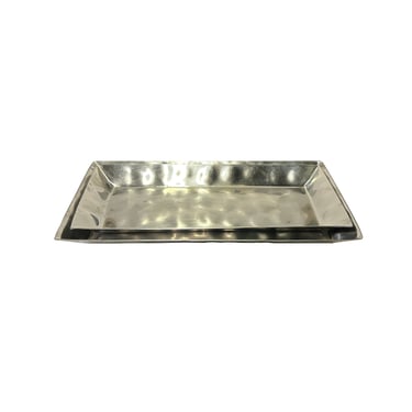 Set 2 Hand Punch Marks Stainless Steel Rectangular Display Serving Plate Tw010E 