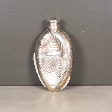 Vintage Towle Silver Plated Fish Flask