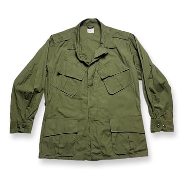 NEW Old Stock ~ Vintage 1960s Vietnam War US Army Jungle Fatigue Jacket ~ M Short ~ Slant Pockets ~ Combat, Tropical, Coat ~ Cotton Poplin 