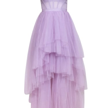 BCBG Max Azria - Lavender Tulle Sleeveless Formal Dress Sz 4