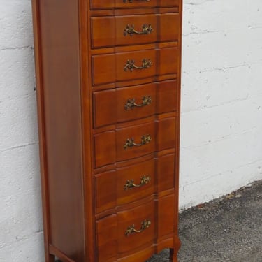 French Solid Cherry Tall Narrow Lingerie Jewelry Chest 5138