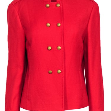 Brooks Brothers - Red Wool Jacket w/ Gold-Toned Buttons Sz 12