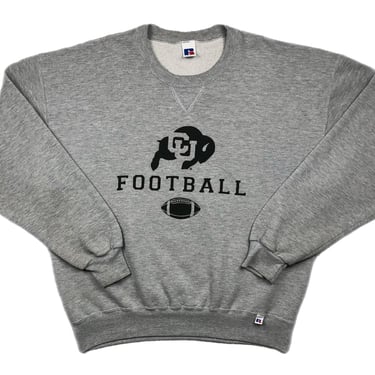 Vintage 90s Russell Athletic University of Colorado Buffaloes Football Crewneck Sweatshirt Pullover Size XL 