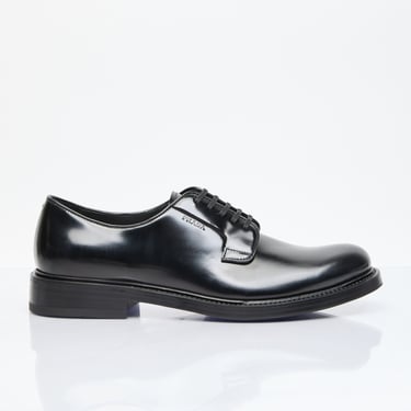 Prada Men Brushed Leather Lace-Up Shoes