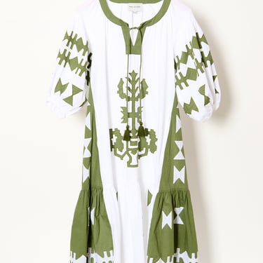 Amersham Dress Wht Olive