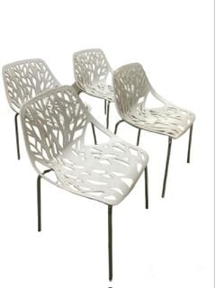 ( set of 4 ) white tree branch Dining Chairs