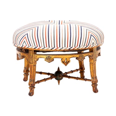 Circa 19th Century English Round Ottoman