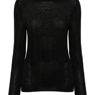 Saint Laurent Paris Women Cassandre Wool Turtleneck Sweater