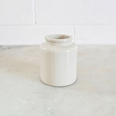 vintage French stamped mustard jar