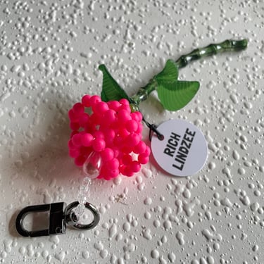 Short Stem Rose Baddie Bag Charm