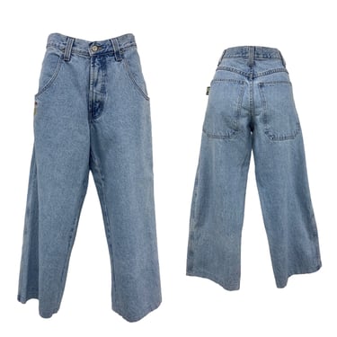Vtg Vintage 1990s 90s Rare Authentic Oversized Baggy Grunge Hip JNCO Denim Jeans 