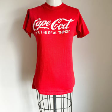 Vintage 1980s Cape Cod Coca-Cola T-shirt / XS-S 