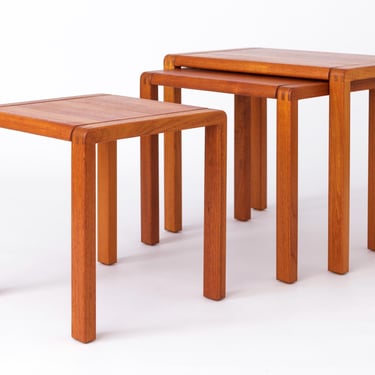 Set of Nesting Tables Vintage 1960s Danish Teak 