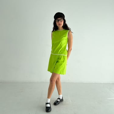 60s Dotted Green Playsuit